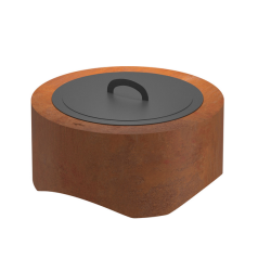 Tigela de Fogo de Aço Corten Redonda 70 cm Infire
