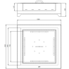 Black Square 1000 Feuerschale aus Stahl