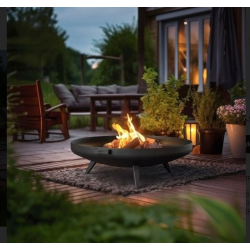 Misa 1000 Cuenco de Fuego de Acero Negro Infire