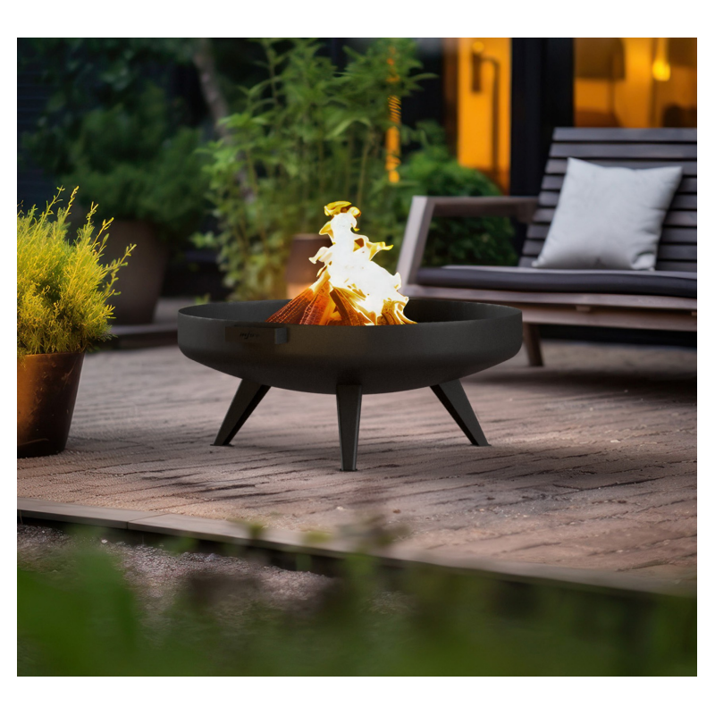Misa 700 Steel Fire Bowl black Infire