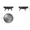 Misa 700 Aço Fire Bowl preto Infire