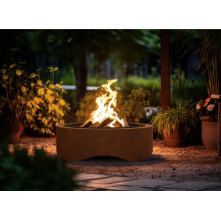 Runde Feuerschale aus 1000 Corten-Infire-Stahl