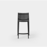 Set of 4 Ibiza Counter High Stools black Vondom