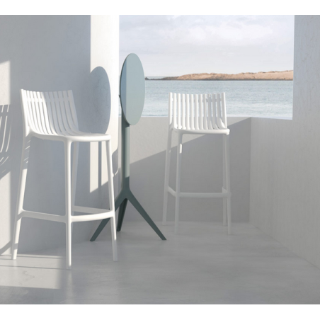 Lot de 4 Tabourets Hauts Ibiza Counter blanc Vondom
