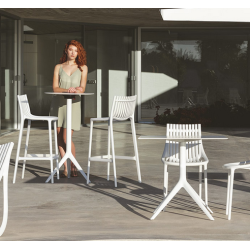 4er-Set Ibiza Counter High Hocker weiß Vondom