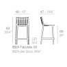 4er-Set Ibiza Counter High Hocker weiß Vondom