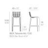Set de 4 Taburetes de Bar Ibiza Bar Negro Vondom