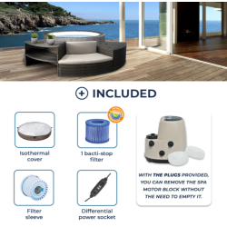 Spa portatile NetSpa VITA PREMIUM 6 posti con arredamento