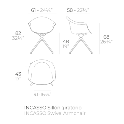 Set mit 2 Incasso Melon Vondom Drehstühlen
