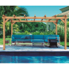 Freestanding solid wood pergola Valencia 500x300cm 15m2