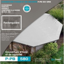 Cubierta de invierno 6x3 piscina rectangular de madera BWT myPOOL