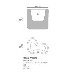 Jardinière Milos Vondom H67cm Medium