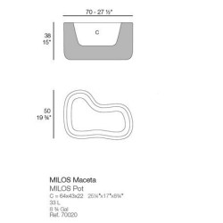 Milos Vondom Planter H38cm Baja