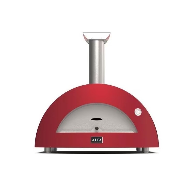 Forno de Pizza Moderno 3 Alfa Forni com Madeira Vermelha Antiga