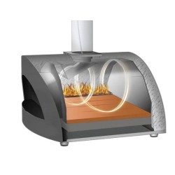 Moderno 3 Alfa Forni Horno de Pizza con Madera Roja Antigua