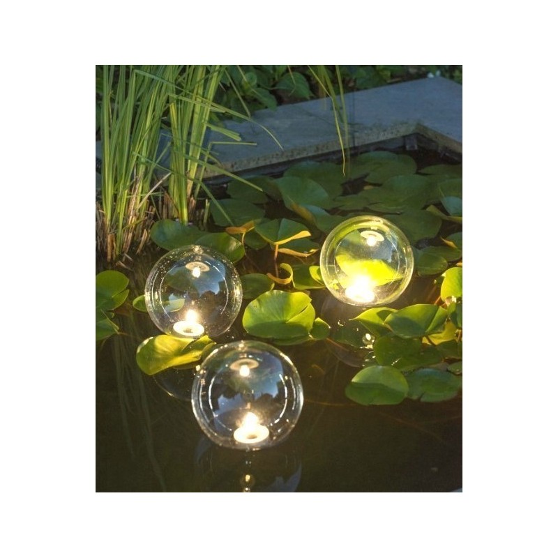 Set de tres esferas transparentes y flotantes Ubbink MultiBright Float 3 LED