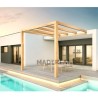 Burgos Madeira Bruta Lean-to Pergola 5x4m 20m2