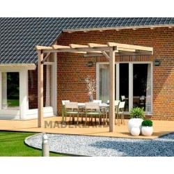 Wandpergola aus Rohholz Cadiz 6x3m 18m2