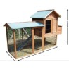 Wooden Garden Chicken Coop 5-8 Habrita Hens 2.13m2 Two-Body