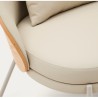 Brown synthetic leather armchair with black metal legs Amy VeryForma
