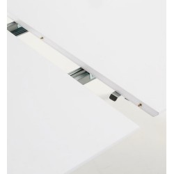 Ausziehbarer runder Tisch 90 bis 170x90 weiß und Quio VeryForma Buchenholz