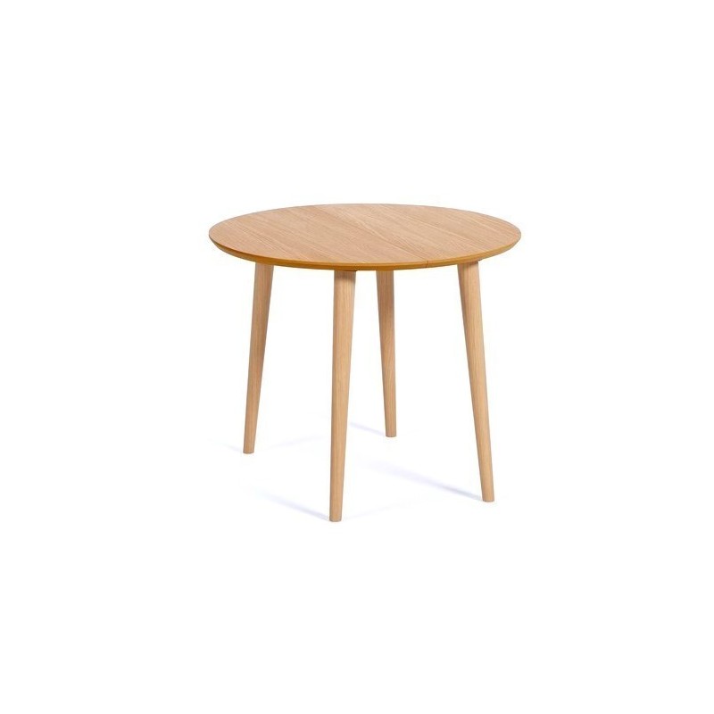 Mesa Redonda Extensível 90 a 170x90 madeira carvalho Quio VeryForma