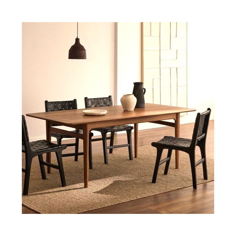 Extendable Rectangle Table 200 to 260x100 Walnut Wood Ela VeryForma
