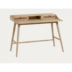 Schreibtisch aus Mindi und Rattanholz 110x60 Ula VeryForma