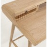 Schreibtisch aus Mindi und Rattanholz 110x60 Ula VeryForma