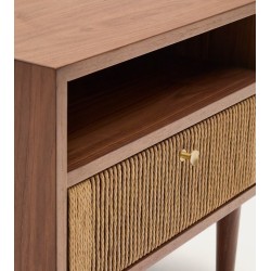 Table de Nuit en bois et Tiroir corde 51x45 Ela VeryForma