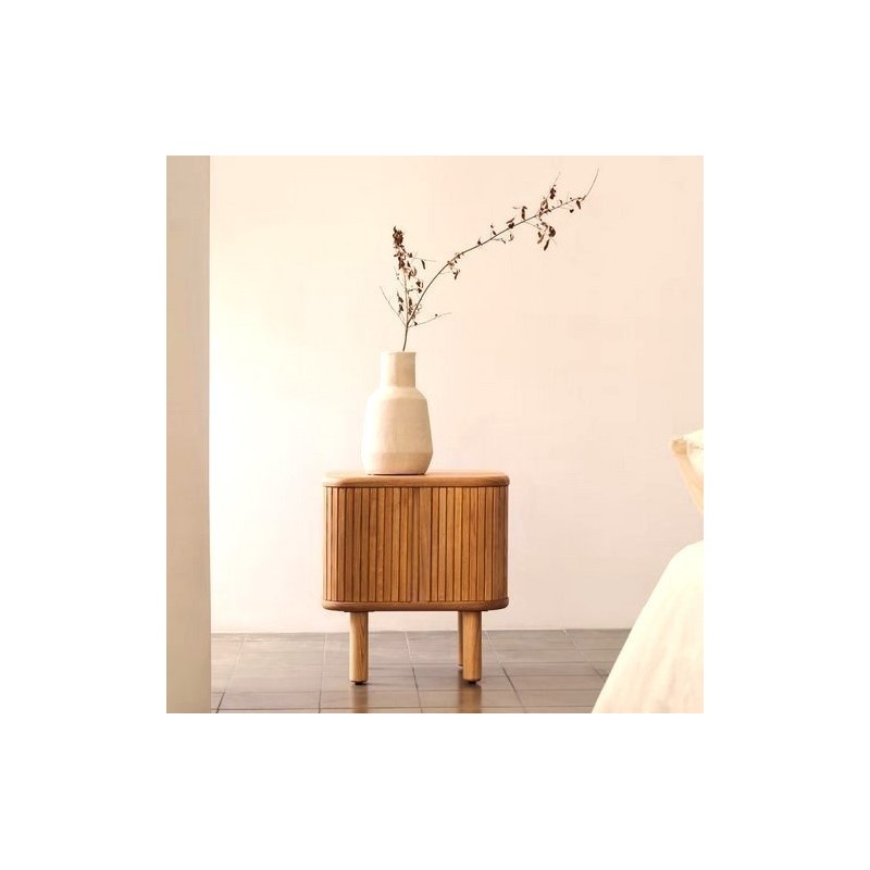 Table de Nuit en bois naturel 50x55 Leni VeryForma