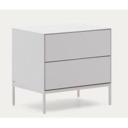 Table de Chevet laqué blanc 60x55 Rana VeryForma