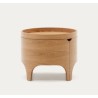 Mesa-de-cabeceira de madeira redonda de freixo 55 Ovia VeryForma