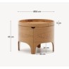 Mesa-de-cabeceira de madeira redonda de freixo 55 Ovia VeryForma