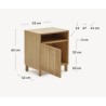 Mesita de noche y almacenaje de madera de fresno 53x62 Bay VeryForma