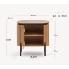 Comodino ovale in legno di mango 55 Cial VeryForma