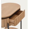 Table de Chevet avec tiroir bois manguier ovale 55 Cali VeryForma