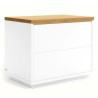 Bedside table with white lacquered oak wood 53x44 Bali VeryForma