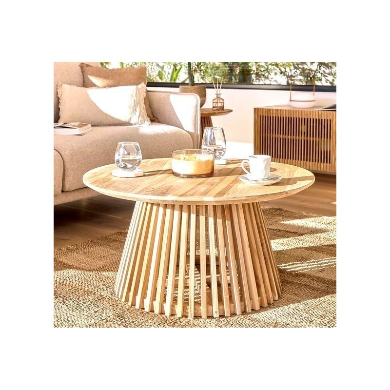 Table Basse en bois de teck naturel Jet 80cm VeryForma