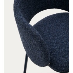 Lot de 2 Tabourets Hauts bleu et métal Aina VeryForma