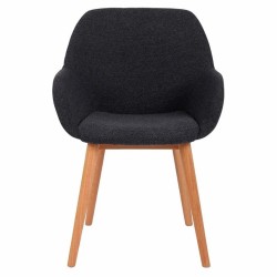 Set di 2 poltrone da pranzo Tea Marine Fabric Solid Oak Frame VeryForma