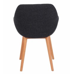 Set di 2 poltrone da pranzo Tea Marine Fabric Solid Oak Frame VeryForma