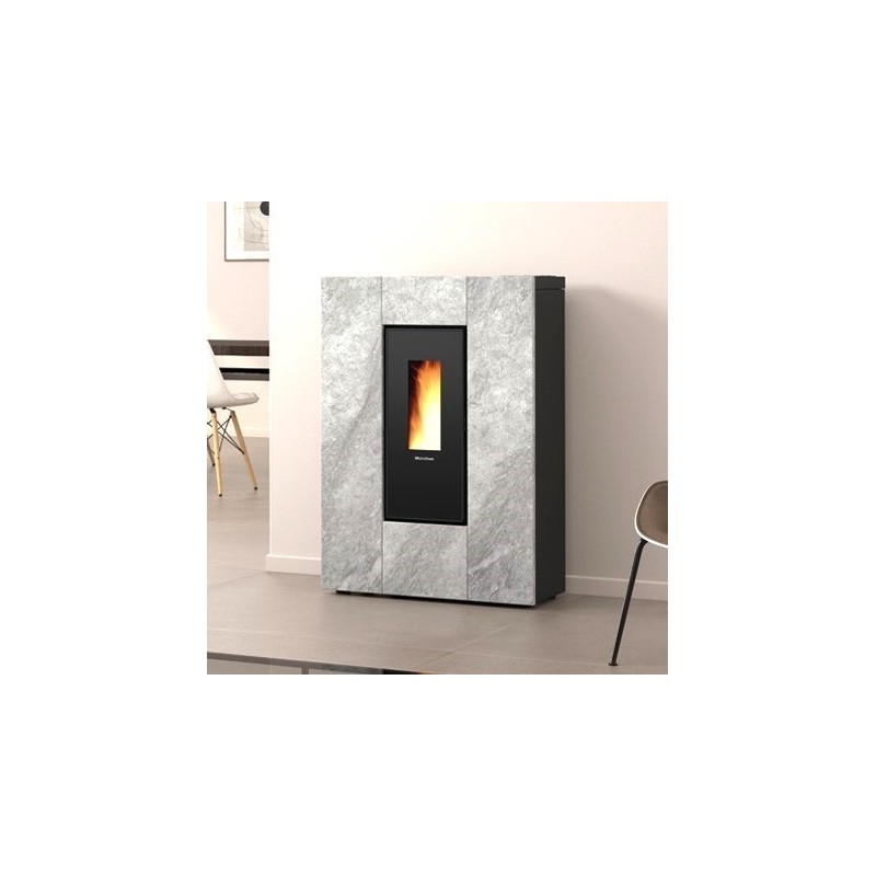 Fogão a Pellets Estreito La Nordica Extraflame Marilena Plus AD 8kW Preto