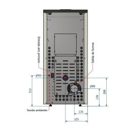 Ferlux Nerea 10 kW Stufa a Pellet Rosso Imperiale