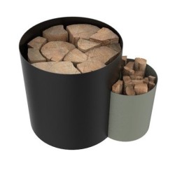 Log Rack Lutèce Black Nineteen Design