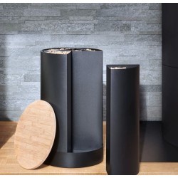 Tanque de almacenamiento de pellets de madera Fractio diseño de acero y bambú Dixneuf