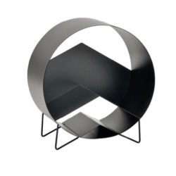 Log Rack Lutèce Black Nineteen Design