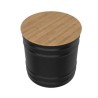 Fractio Wood Pellet Storage Tank Steel and Bamboo Dixneuf Design