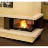 Inserto de madera La Nordica Ángulo Recto Monobloque 800 DX 10kW Negro