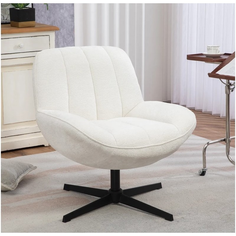 Ena Stoff Weißer Drehsessel VeryForma